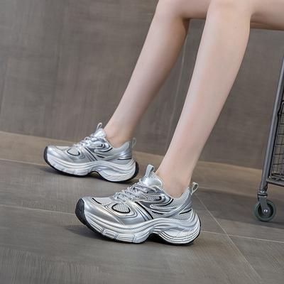Huajiang Daddy Shoes Women's Autumn Explosive Edition Casual Fashion Platform Sneakers Female Student Shoes