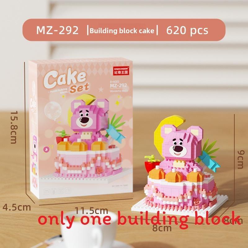 

Kuromi Lotso Hello Kitty Birthday Cake Micro Brick Kit With Diy Assembly For Creative Kids Bear
