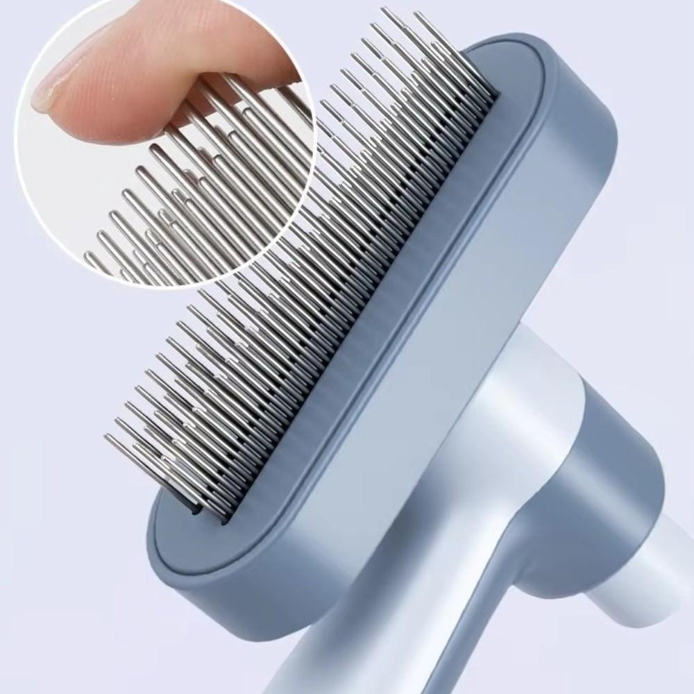 Double Row Dog Hair Comb Massage Function Self Cleaning Dog Brush New Pet Comb Cats