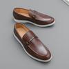 Weiße Lederschuhe Herren Party Gesellschaftsschuhe Für Herren Freizeit Leder Bürolotsen Männlich Freizeit Business Loafer Mann