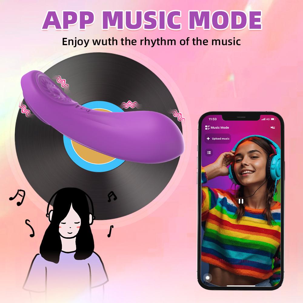 Remote Control Wearable Clitoral Mini Vibrator Female Panty APP Vibrator Masturbator Clitoral Stimulator Couple Pleasure Sex Toy