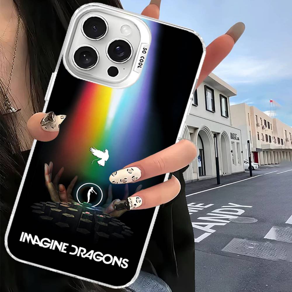 Imagine Dragons Band Phone Case For IPhone 17 16 15 14 13 12 11 Pro Max Plus Color Silver Cover