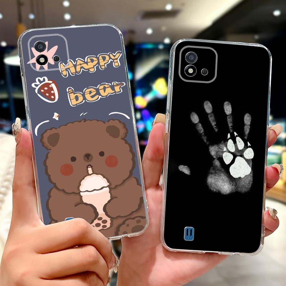 Cool Style Tiger Dragon Pattern Phone Case For Realme C11 2021 2020 C12 C15 Clear Soft Silicone TPU Back Cover RMX3231 Coques