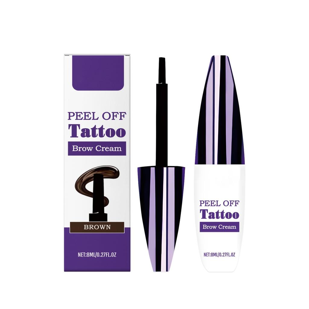 8ml Tearable Liquid Eyebrow Pencil Waterproof And Sweat-proof Tear-off Film Natural Hair Ultra-fine Brush Strokes Long-lasting And No Makeup