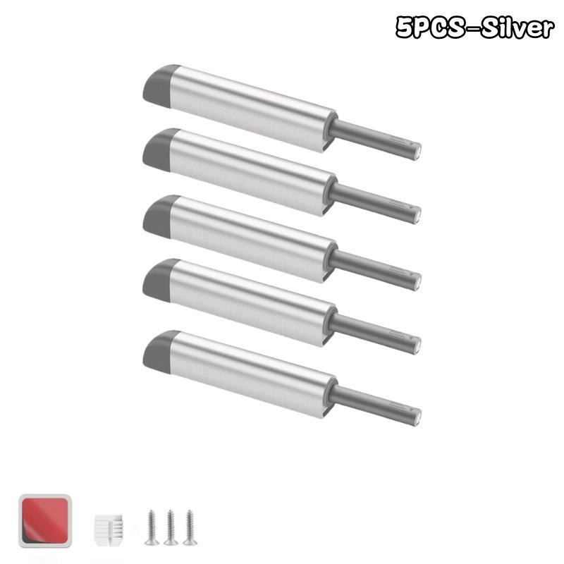 

5/10 Pcs Exposed/Concealed Push to Open Door Latches Kitchen Cabinet Rebounder Quiet Soft Close Door Stop Magnetic Damper Buffer