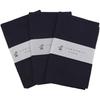 Iroha Colored Plain Tenugui Set of 3, 100% Cotton, Made In Japan, Dark Blue, Anti-Fraying, 87 X 33cm
