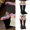 Lace Ruffle Socks Calf Socks for Teen Girls 3-13 Year Long Leg Warmer Knee Stockings Fashion Children Socks