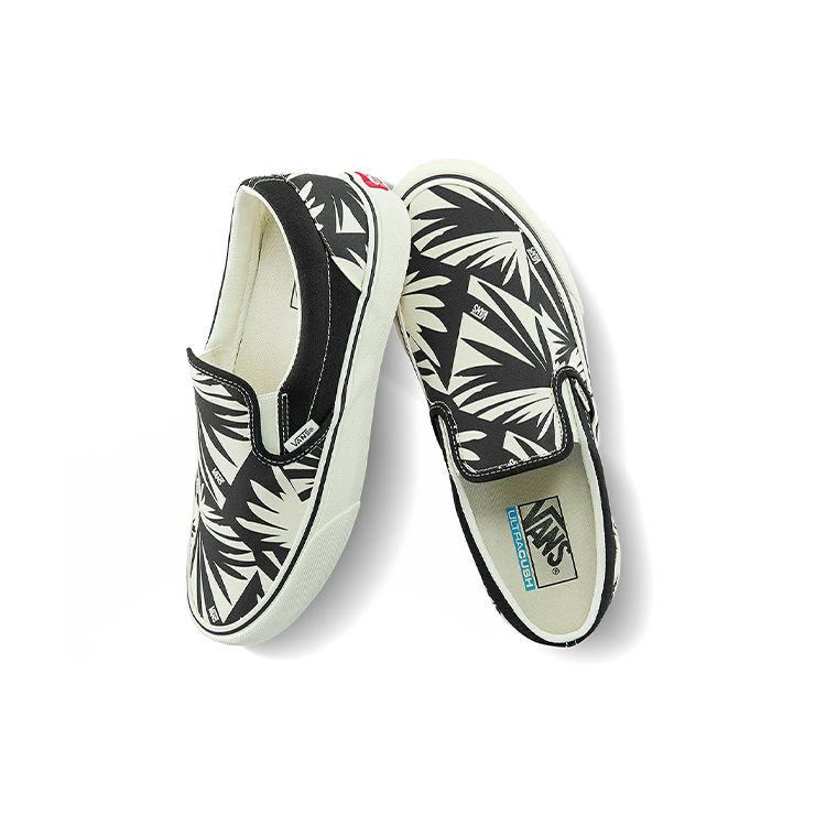 Vans Slip-On Sf Canvas Lightweight Durable Breathable Low-Top Skate Shoes Unisex Sneakers Black White VN0A3MUC9IG