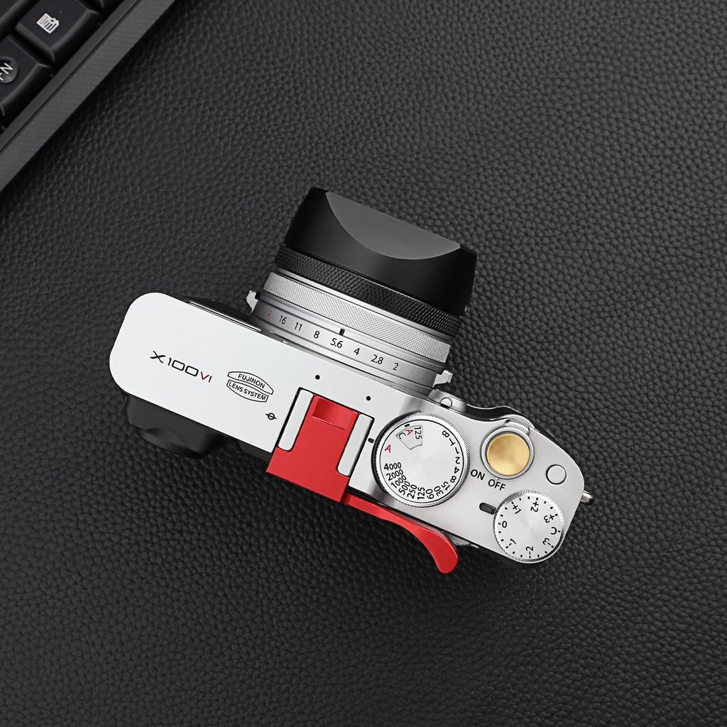 Haoge LH-X54B Square Metal Lens Hood with 49mm Adapter Ring for Fujifilm X100VI Camera, Black