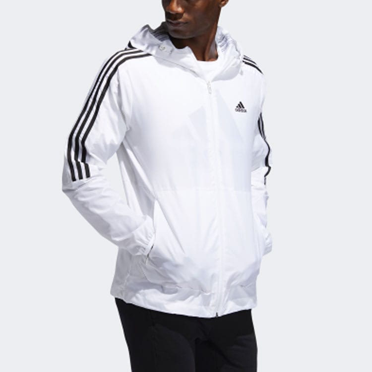 adidas Jackets Men's White Hooded Moderate Other FT2833