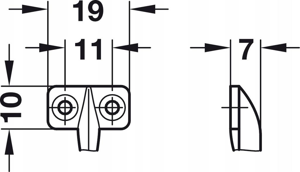 Opening limiter | White | 4 pcs