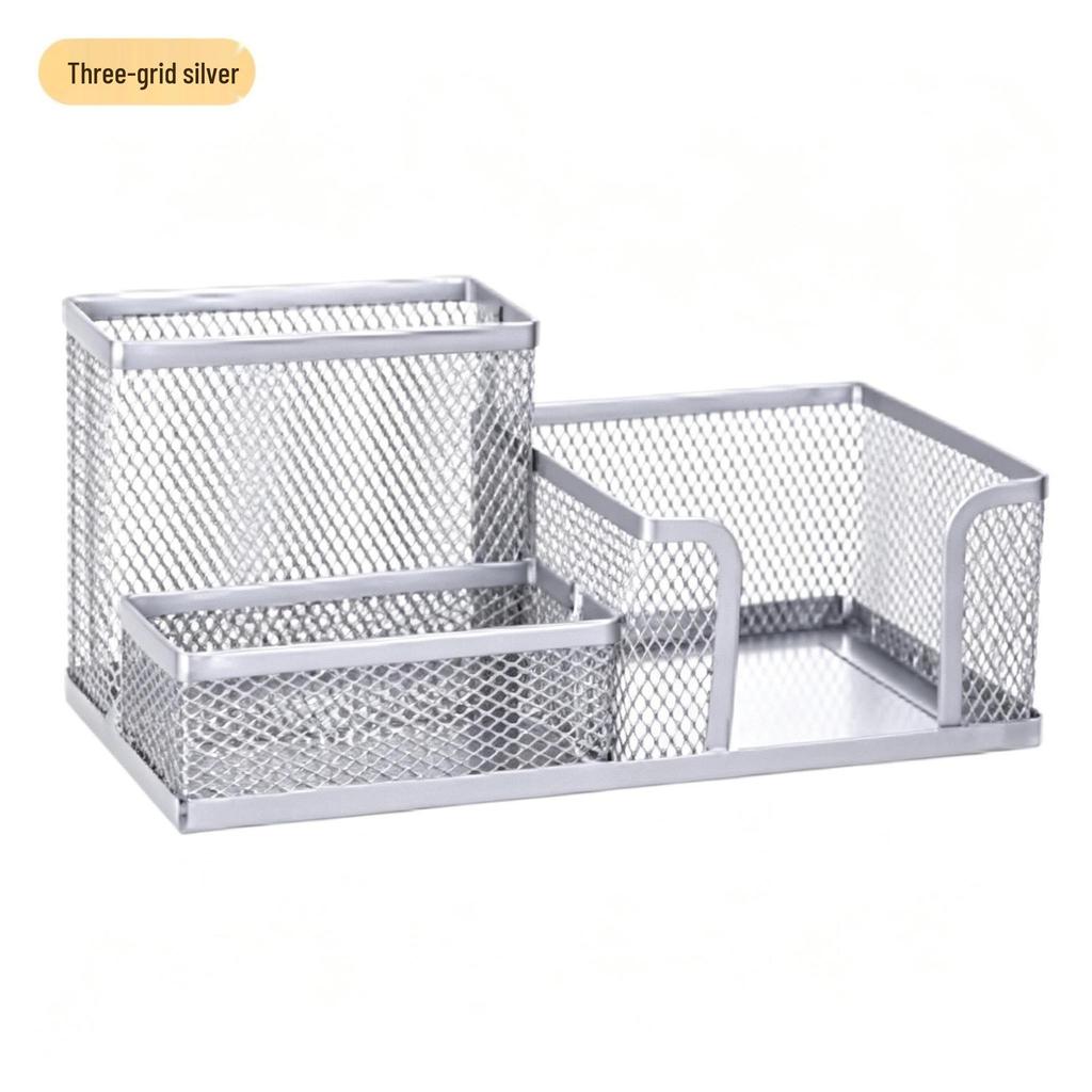 Multifunctional Metal Pen Holder – Stylish Iron Art Stationery Storage with High-End Appeal for Desk Organization