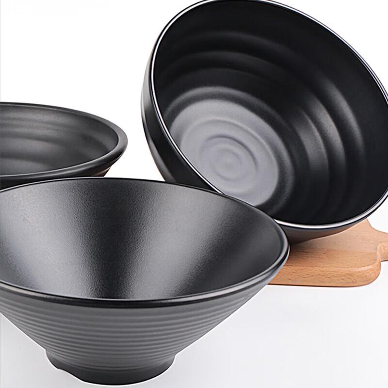 Jiuyue Mei Melamine Black Soup & Noodle Bowl