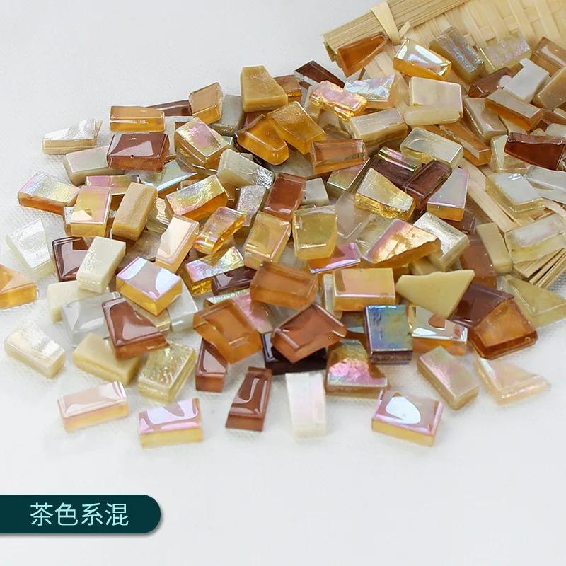 

100 г Стеклянная мозаичная плитка Многоцветная мозаичная деталь Сделай сам Изготовление мозаики Камни для хобби и рукоделия Искусство Украшение стен дома arte 100g