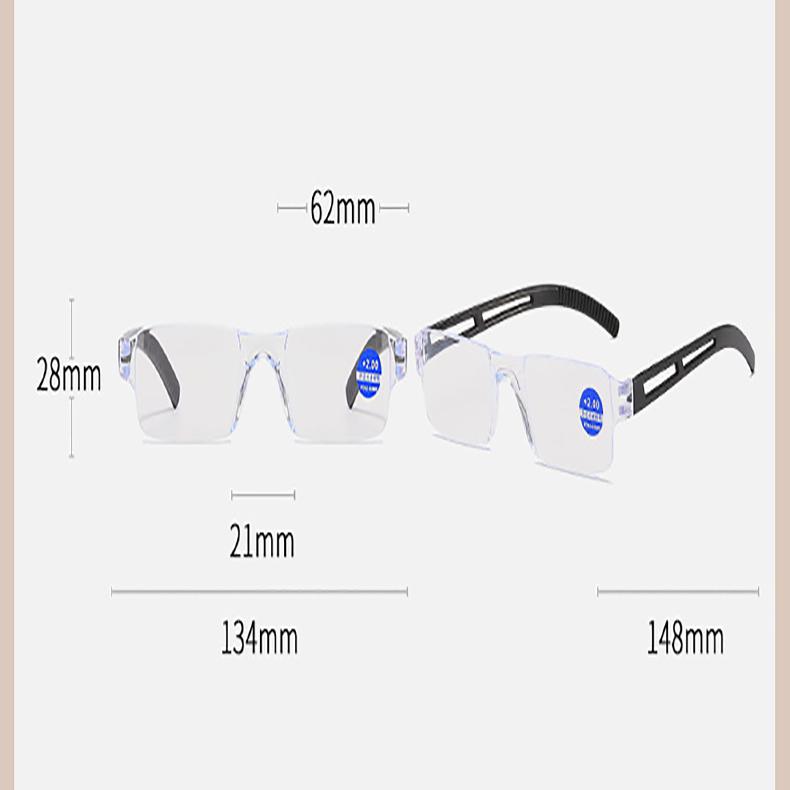 New Fashion Reading Glasses Men Ultra-Light Retro Rimless Corrective Eyewear Women Transparent Computer Eyeglass +1.0 +1.5 +2.0