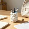Gift for Students And Beauty Enthusiasts 3D Bubble Cloud Shape Pen Holder Desktop Storage Organizer Matte Milky Office Desk Cup White Aesthetic