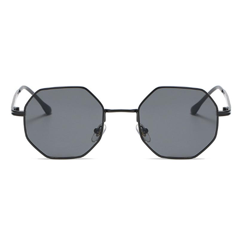 Luxury Square Sunglasses Man Woman Fashion Small Frame Polygon Sun Glasses Metal Vintage Retro Brand Octagon