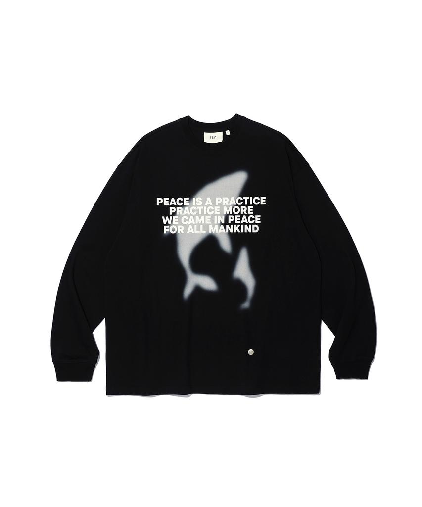 IEY Peace Whale Long Sleeve Black