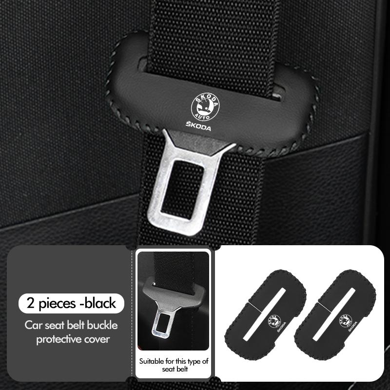 AAFO1 Car Styling Seatbelt Protector Clip Anti-Collision Anti-Scratch Cover Accessories For Skoda S Kodiaq Octavia 2 3 Yeti Karoq