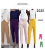 European & American Slim-Fit Straight-Leg Nine-Point Pants with Elastic Waistband