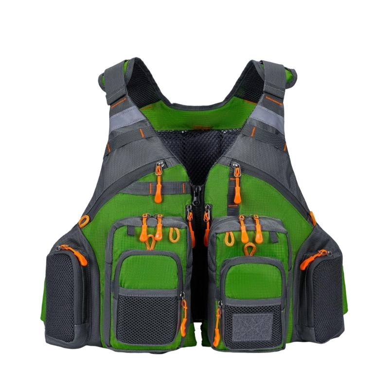 Adjustable Buoyance Fishing Vest With 13 Pocket Breathable Meshes Vest For Fly Fishing And Outdoor Activity