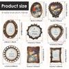 8Pcs Photo Frame Vintage Picture Frame Metal Picture Holder Photo Display Frame for Gallery Office Tea House Office Desktop Deco
