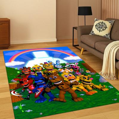 3D Spel F-FNAF Freddy Cartoon Tapijt Vloerkleed voor Huis Slaapkamer Woonkamer Bank Deurmat Decoratie, Kinder Speelkleed Antislip Mat Cadeau