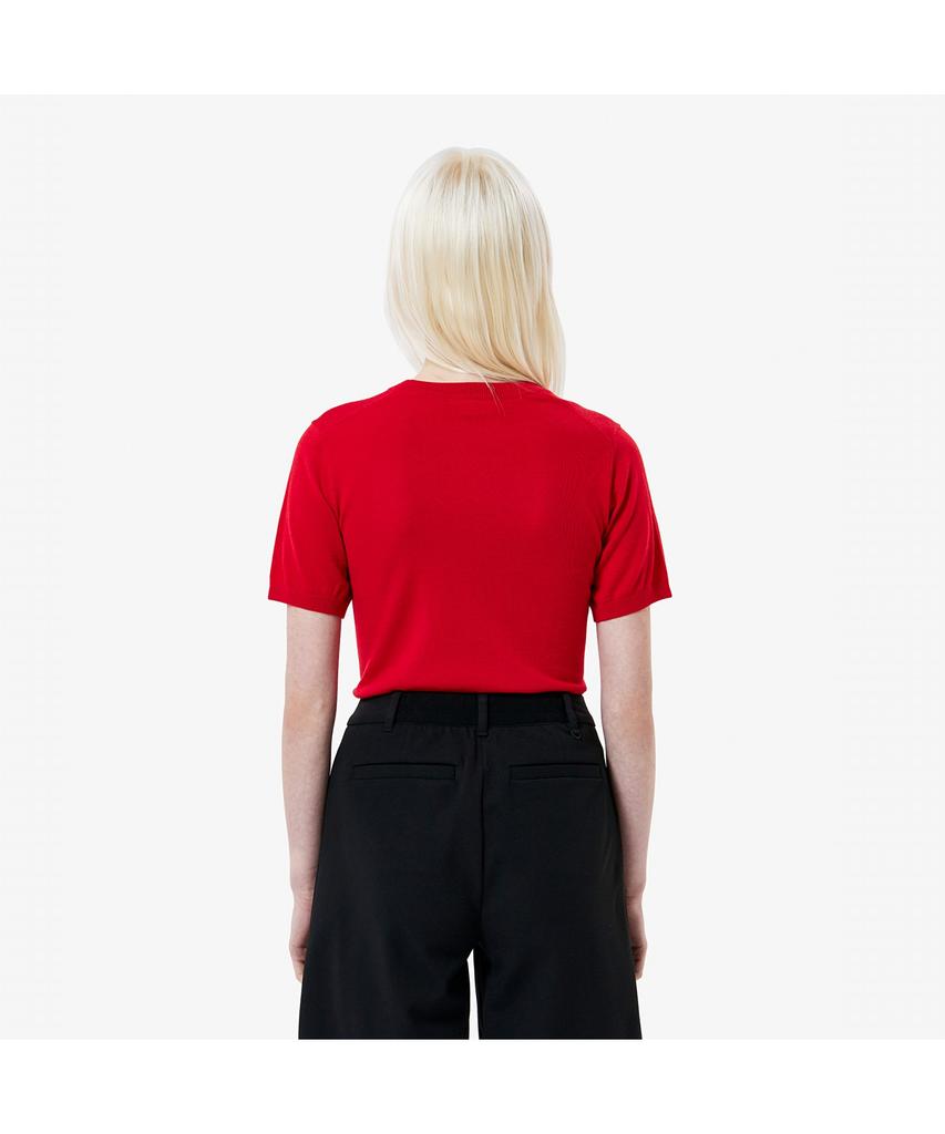 Lacoste Women'S Soft Wool Short Sleeve Sweater Af101E-55N 240