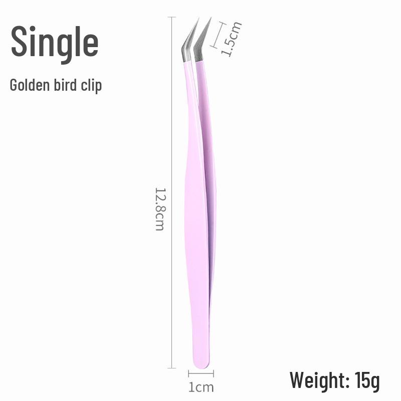 Goldfeder Falsche Wimpern Pinzetten Set - Grafting & Curling Beauty Tools