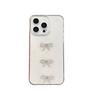 Transparent Drip Glitter Phone Case For Iphone16Promax Bow Apple 17 Fashion