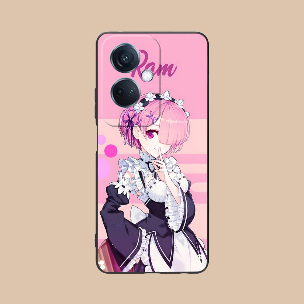 ReZero Ram Waifu Mobile Phone Case for OPPO Find X9 X8 X7 X6 X5 X3 X2 Plus s Pro Ultra Lite Colorful Printing Cover Cover Luxury OPPO Find X2 Pro
