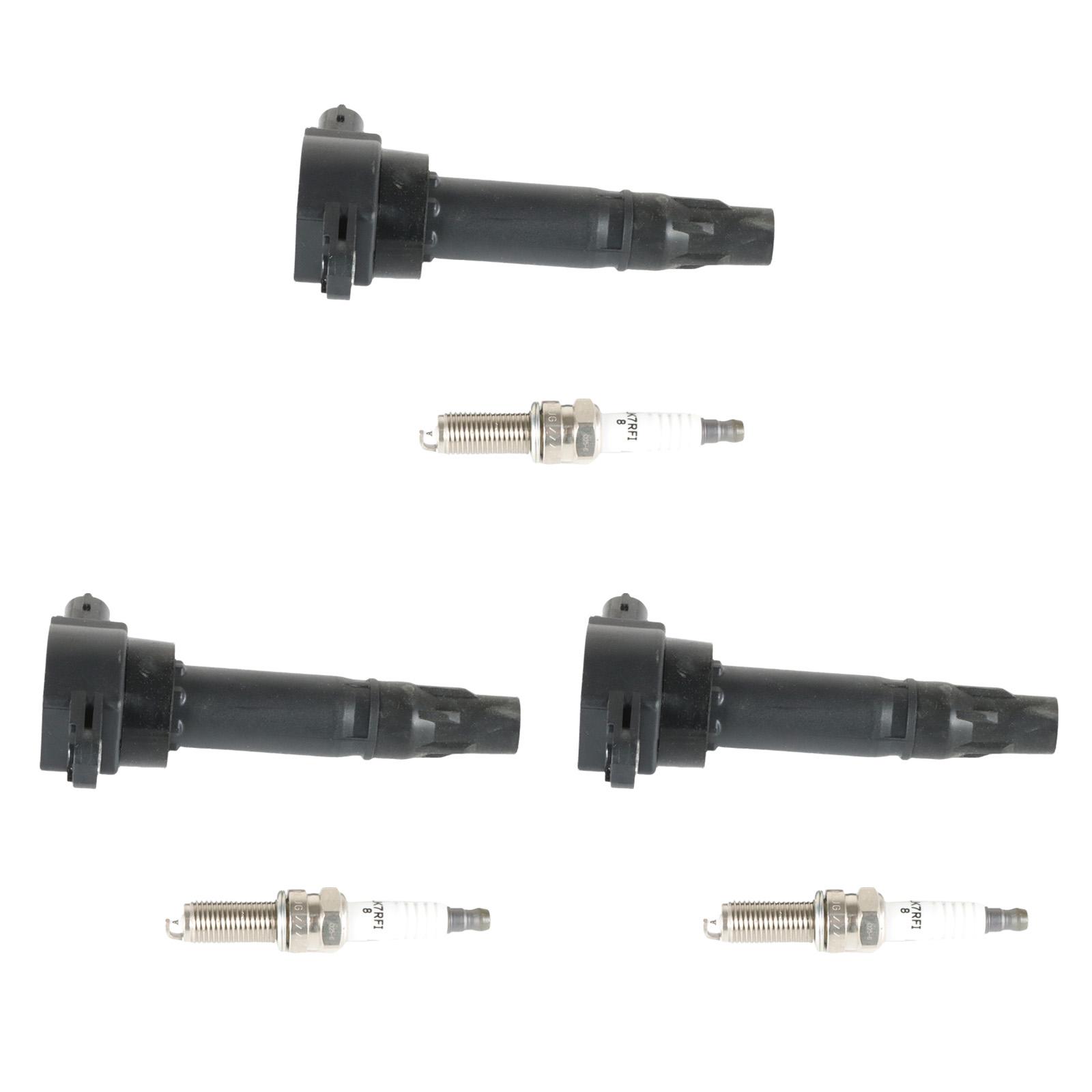 UF681+1989 3pcs Ignition Coils+ 3pcs Iridium Spark Plug for 2005-2015 Smart Fortwo 1.0L 0.8L Ignition System Ignition Coil 3pcs