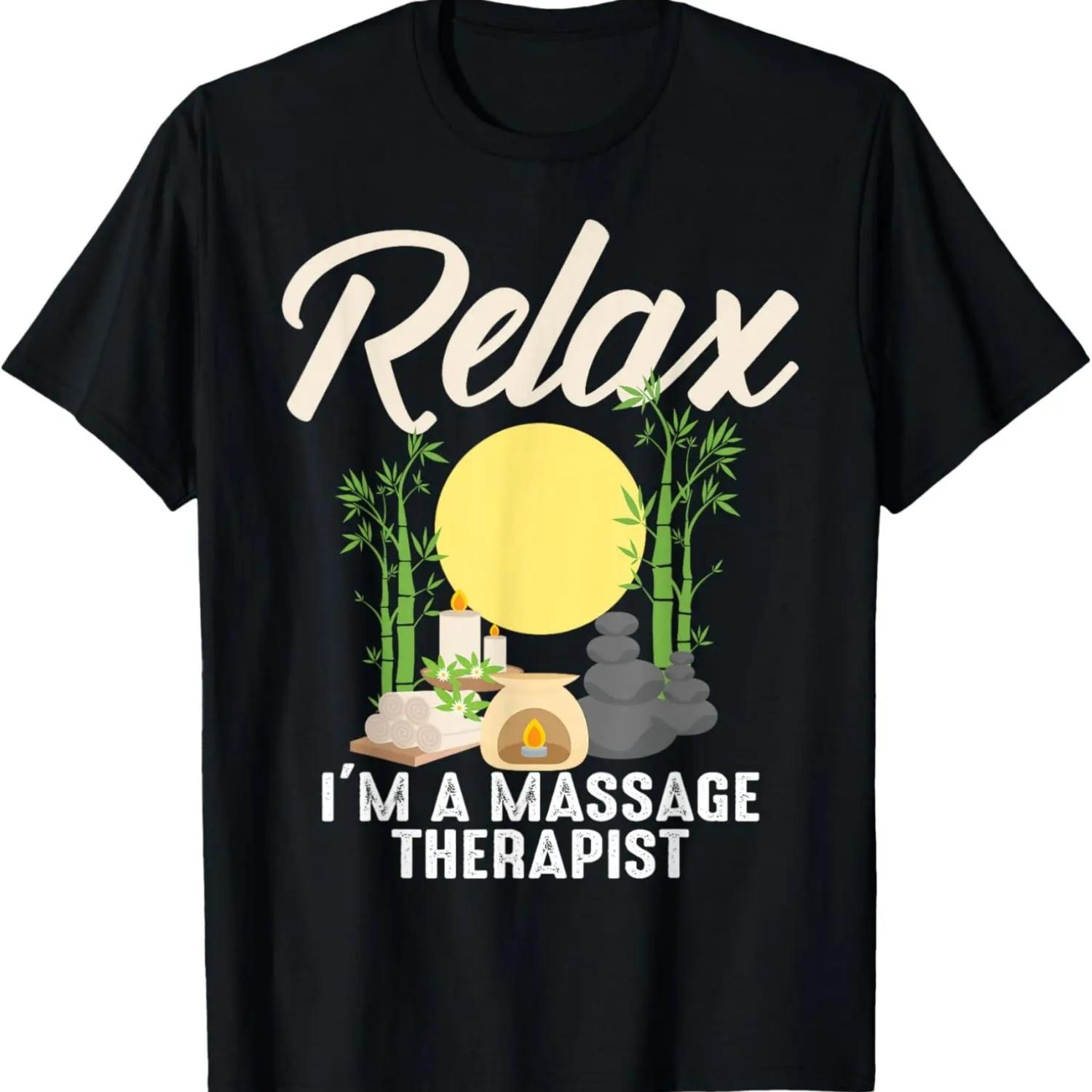 Funny Massage Therapist Design For Men Women Massage Therapy T-Shirt S чёрный