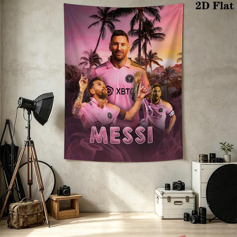 Messi Wall Tapestry Aesthetic Wall Hanging Printed Fabric Blanket Decorative Tapestries For Bedroom Living Room Home Decor