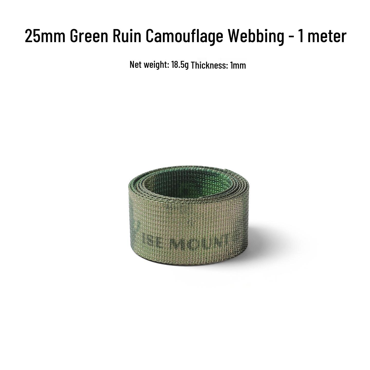 

25mm Night Camo High-Density Tactical Strap for Vest, Belt, Backpack & Shoulder with MOLLE