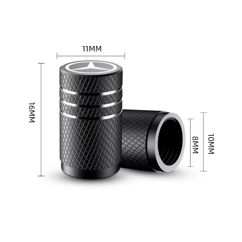 CRU1 4pcs Car Wheel Tire Valve Caps Covers Laser Wheel Tire Stem Valve Caps for Mercedes benz W203 W204 AMG CLA Interior Mouldings