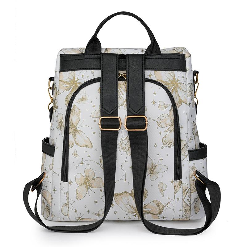 Spring new butterfly backpack women's travel versatile anti-theft messenger back dual-purpose bag fresh backpack