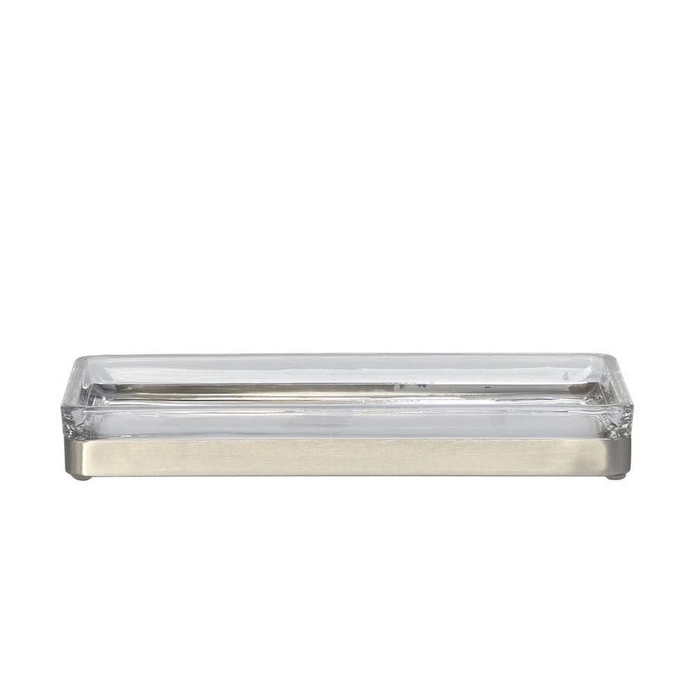 Rechteckiges Metall Glas Schminktablett Modernes Minimalistisches Design Badezimmer Büro Schlafzimmer Organizer Dekorative Aufbewahrung 9x5 Zoll