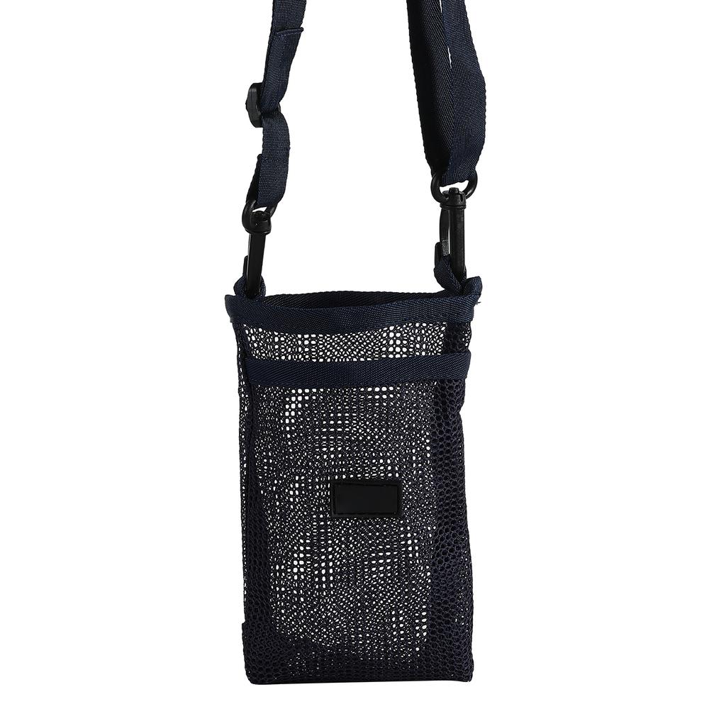 Water Bottle Carrier Bag with Phone Pocket For Umbrellas Phones and Other Small Items Hiking Camping Water Bottle Bag Navy Blue