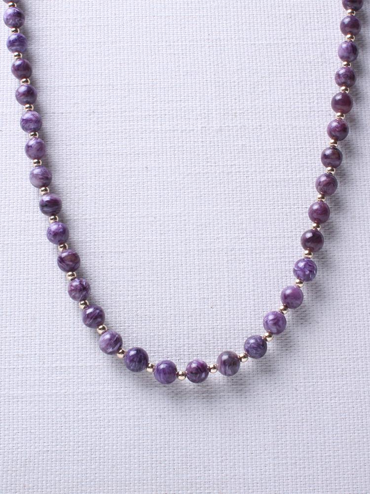 Bien Vetu 7Mm Charoite Gf Necklace
