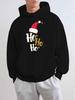 Neuer Herren-Hoodie im Streetwear-Stil mit weihnachtlichem Design, Buchstabendruck und saisonalem Charme – perfekt für Herbst und Winter.