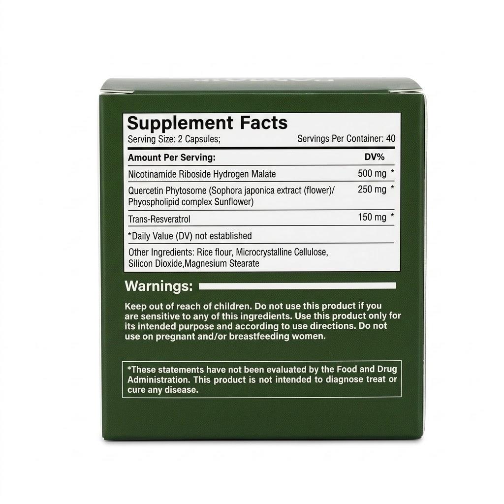 Liposomal Nicotinamide Riboside 900mg with Resveratrol - High Purity NAD+ Boost Supplement for Energy & Anti-Aging