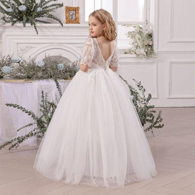 שמלת ערב ארוכה בלעדית לילדות - שמלת פרחים, שמלת נסיכה לחתונות ומסיבות