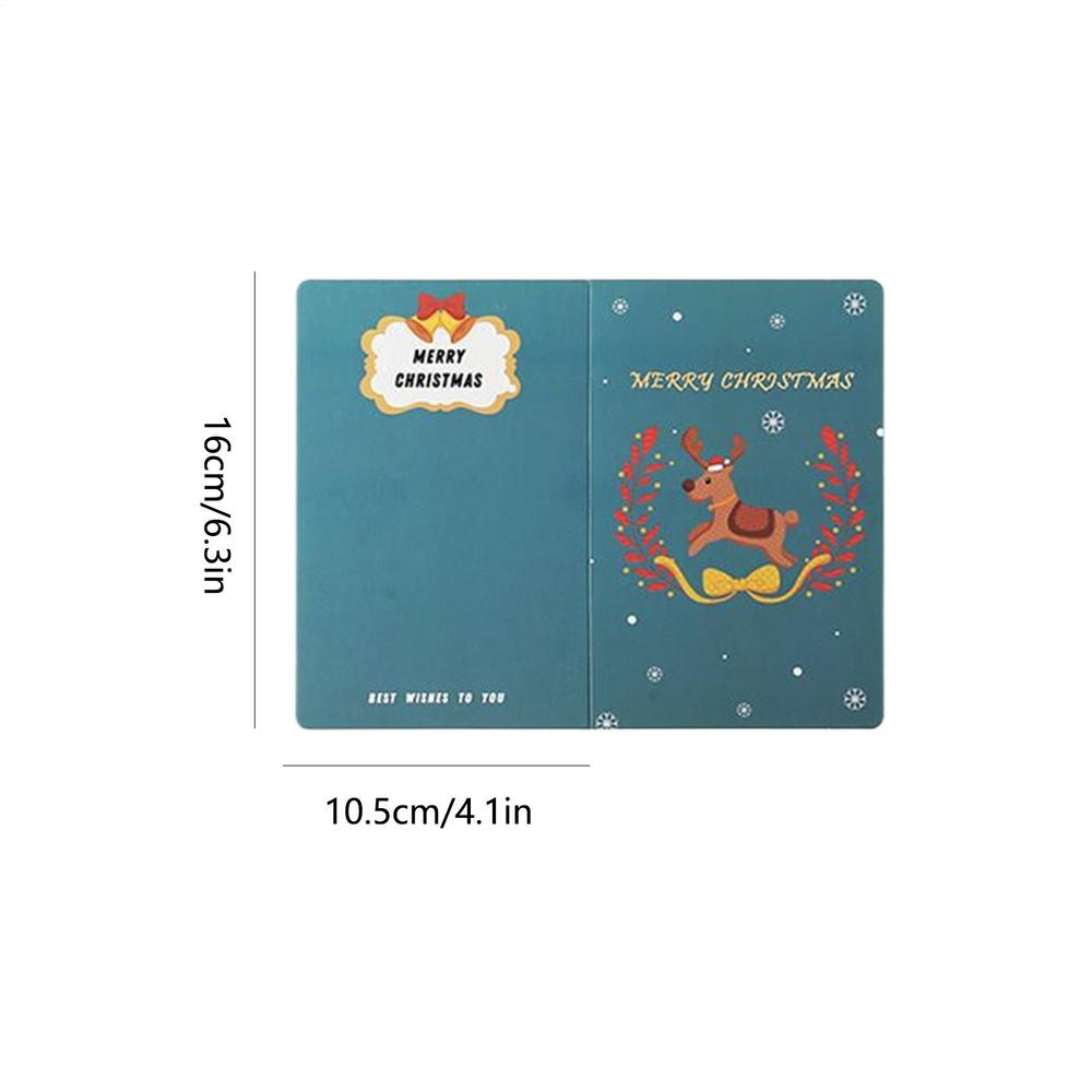 Cute Santa Claus Greeting Card 3D Pop Up Cards Xmas Party Gift Card creative three-dimensional New Year Party Decorations