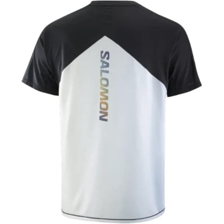 Salomon Color Block Slim Fit Crew Neck T-Shirt Men Tops Black LC2423000