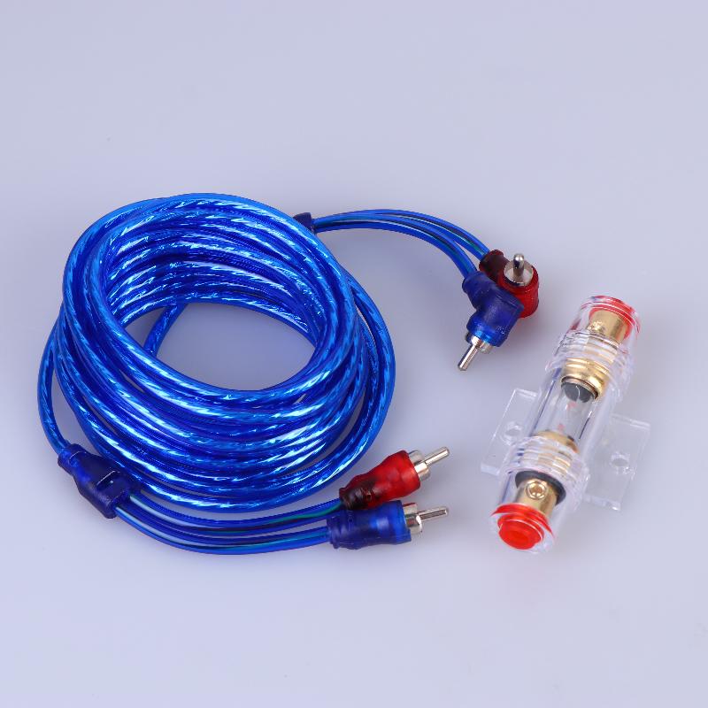 Car Amplifier Wiring Kit 1 Set for Subwoofer Audio System Installation Efficient Signal Transmission for Crystal Clear Bass Output