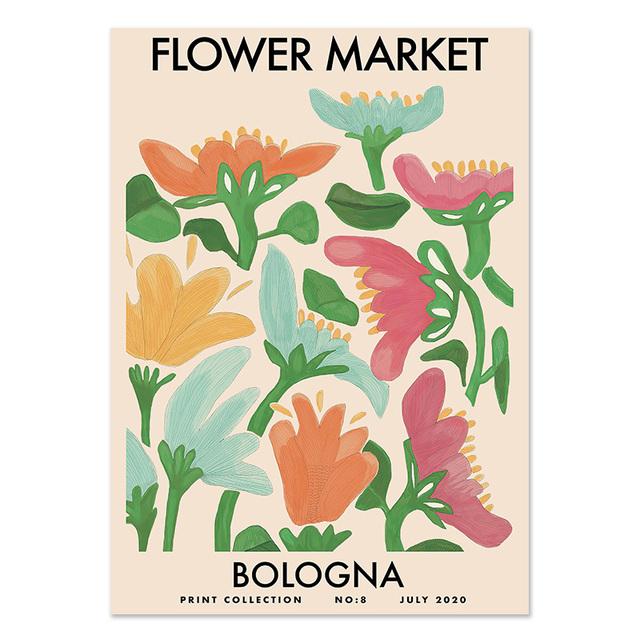 Słonecznik Tulipan Plakaty i Druki Rynek Kwiatowy Abstrakcyjne Malarstwo na Płótnie Nordycki Minimalistyczny Obraz Sztuki Ściennej Salon Dekoracja Domu