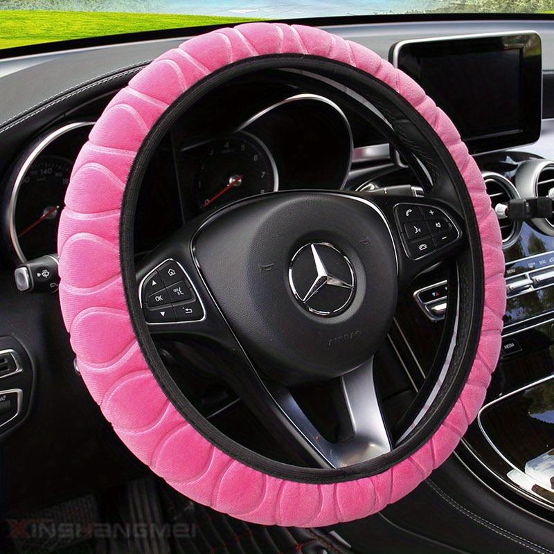 1Pc Car Steering Wheel Cover Protector Decoration Warm Super Thick Short Plush Collar Soft for Women Man