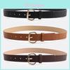 Vintage Snake Pattern Pu Belt With Metal Pin Buckle For Casual Jeans And Dresses