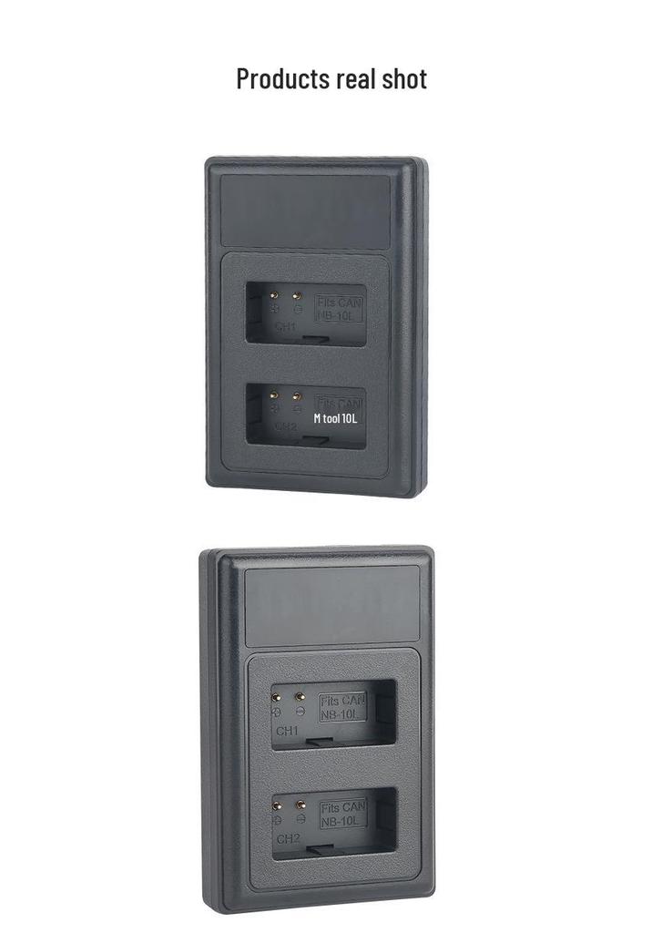 NB10L USB Dual Charger for Canon G1X/G15/SX40HS/SX50HS Cameras